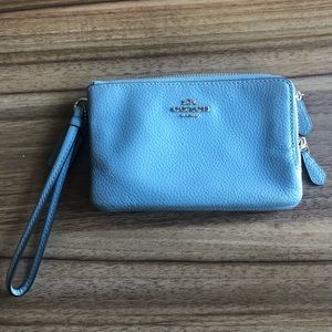 Small Leather COACH Wristlet